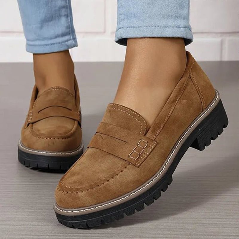 Odalys | Mocasines de Ante con Plataforma - StilfulltWomen's shoesLH10283066SZS36DMarrón36Odalys | Mocasines de Ante con Plataforma