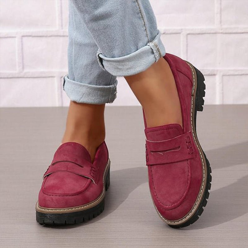 Odalys | Mocasines de Ante con Plataforma - StilfulltWomen's shoesLH10283066RED36DRojo36Odalys | Mocasines de Ante con Plataforma