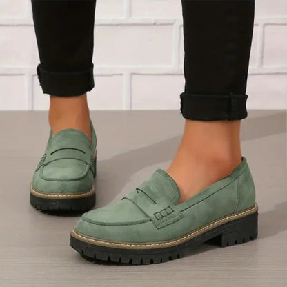 Odalys | Mocasines de Ante con Plataforma - StilfulltWomen's shoesLH10283066MLV36DVerde36Odalys | Mocasines de Ante con Plataforma