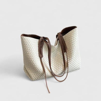 Odette | Bolso Tote de Textura Trenzada - StilfulltWomen's handbagsBeigeOdette | Bolso Tote de Textura Trenzada