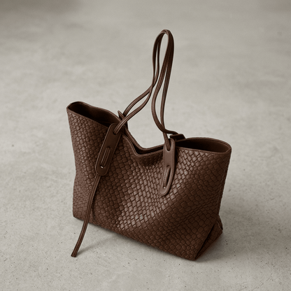 Odette | Bolso Tote de Textura Trenzada - StilfulltWomen's handbagsCaquiOdette | Bolso Tote de Textura Trenzada