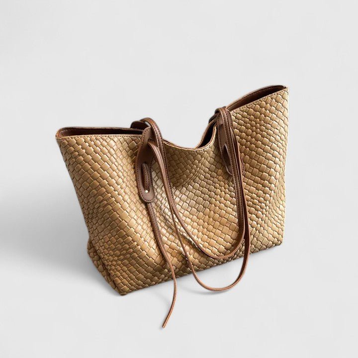 Odette | Bolso Tote de Textura Trenzada - StilfulltWomen's handbagsCaquiOdette | Bolso Tote de Textura Trenzada