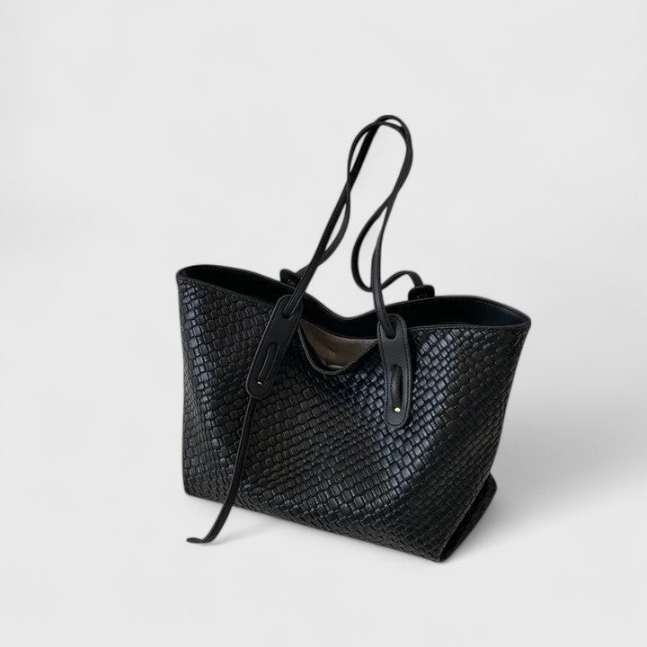 Odette | Bolso Tote de Textura Trenzada - StilfulltWomen's handbagsNegroOdette | Bolso Tote de Textura Trenzada