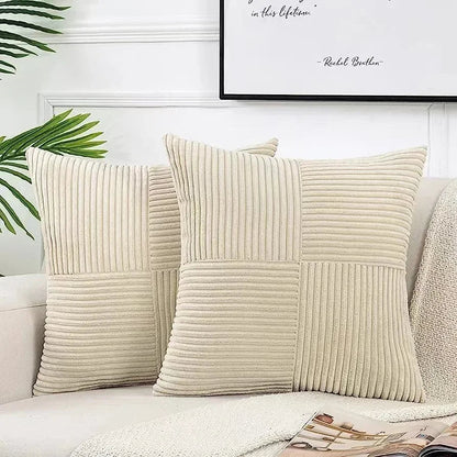 Olivine | Set de 2 Fundas de Cojín de Pana Suave - StilfulltHome decorRIBFLUWELE-BEIGE-WL6LBeige45 x 45 cmOlivine | Set de 2 Fundas de Cojín de Pana Suave