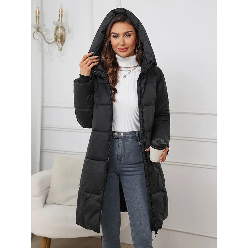 Ondine | Abrigo Acolchado Largo con Capucha - StilfulltWomen's jacketsVER25BLASVER14139NegroSOndine | Abrigo Acolchado Largo con Capucha