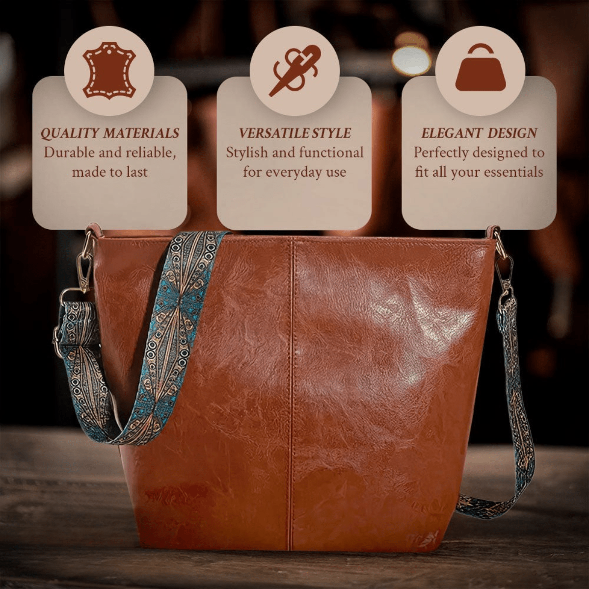 Ondine | Bolso de Hombro Amplio y Vintage - StilfulltWomen's handbagsNegroOndine | Bolso de Hombro Amplio y Vintage