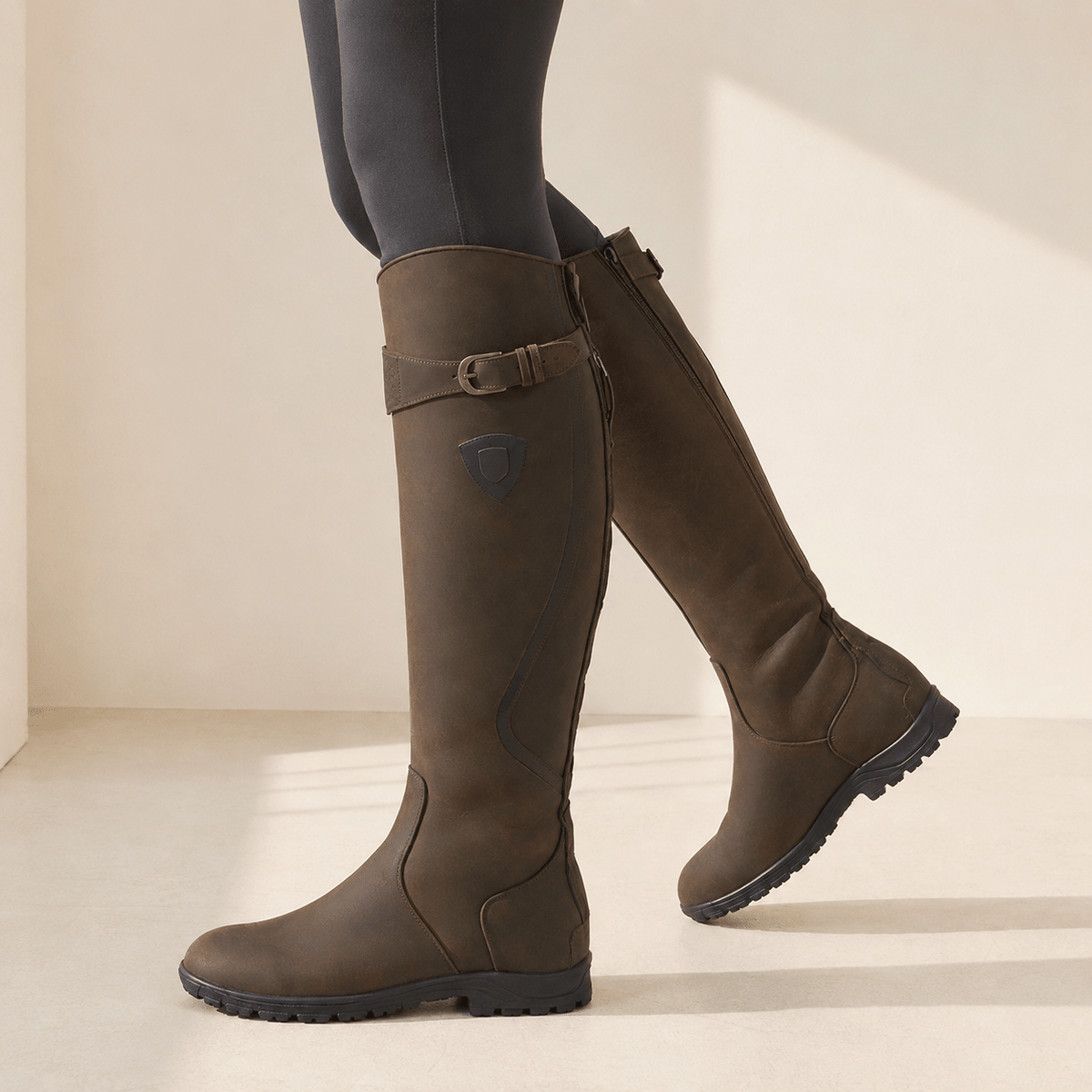 Ottilie | Botas Altas de Cuero con Hebilla - StilfulltWomen's shoesMarrón35Ottilie | Botas Altas de Cuero con Hebilla