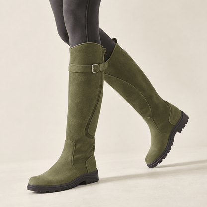 Ottilie | Botas Altas de Cuero con Hebilla - StilfulltWomen's shoesVerde35Ottilie | Botas Altas de Cuero con Hebilla
