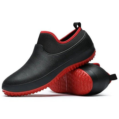 Percy men's waterproof slip-on work shoes in red