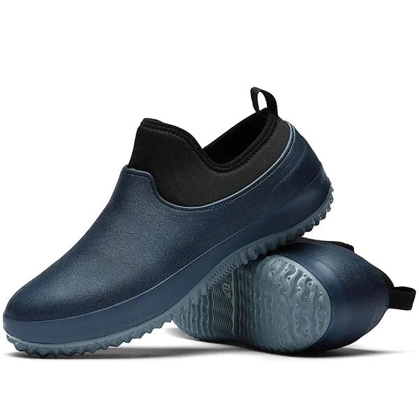 Percy men's waterproof slip-on work shoes in blue