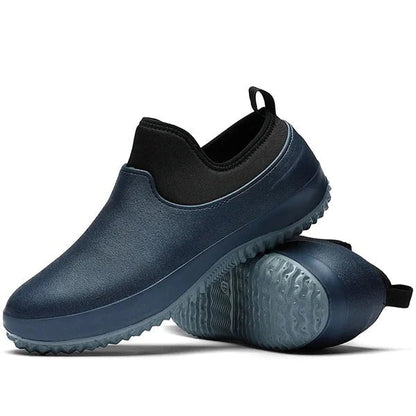 Percy men's waterproof slip-on work shoes in blue