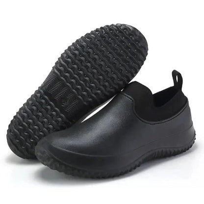 Percy men's waterproof slip-on work shoes in black