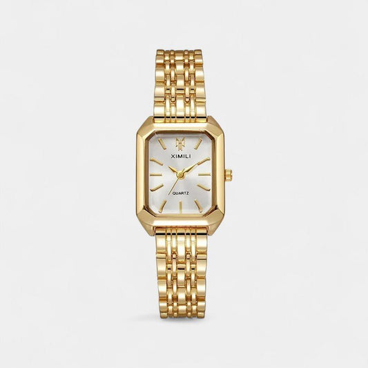 Phoebe | Slim Gold-Tone Rectangular Bracelet Watch - StilfulltWomen's watchesPhoebe gold-tone rectangular bracelet watch