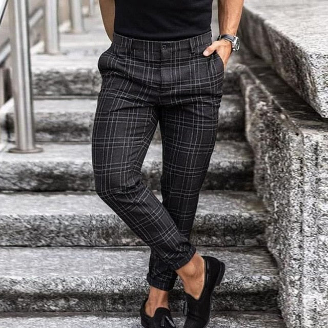 Hollis | Pantalón de Cuadros Slim Fit para Hombre