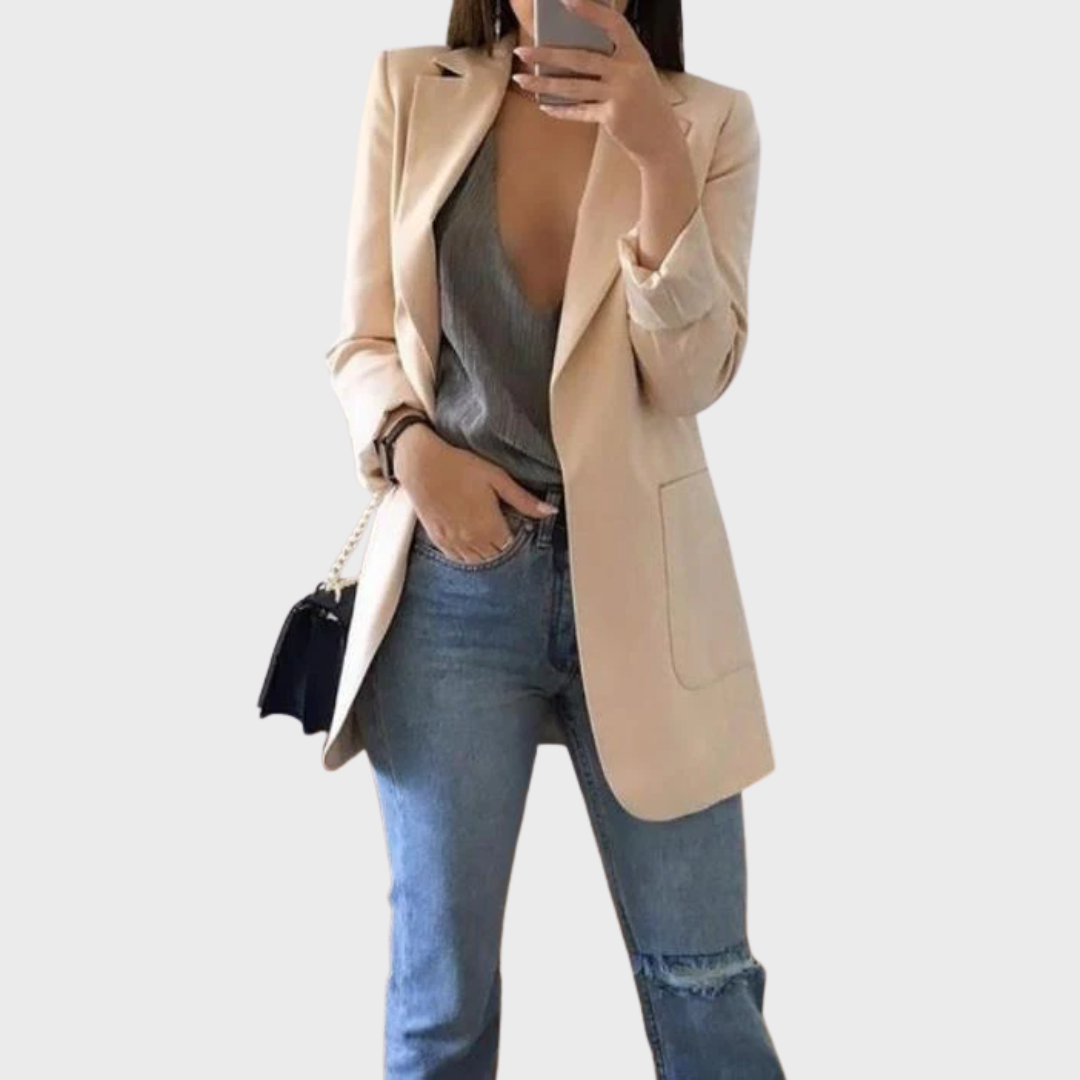 Vera | Blazer de Mujer Abierto con Bolsillos de Parche