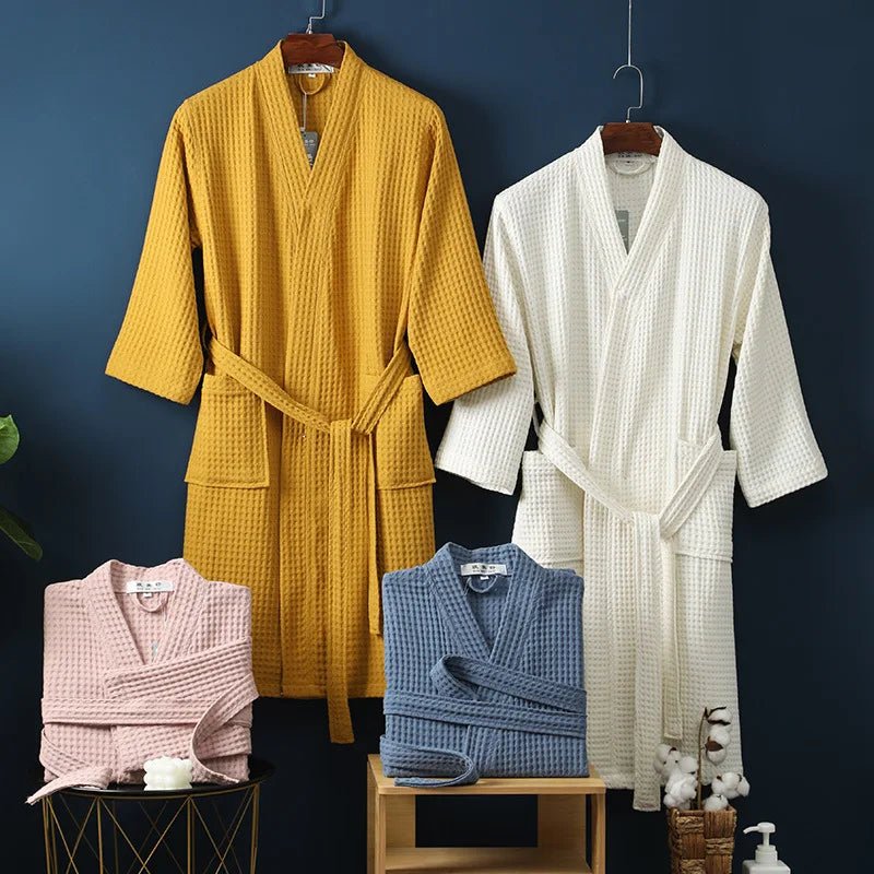 Quinn | Albornoz Kimono Ligero de Gofre - StilfulltWomen's sleepwearADEMENDEKA-GEELV-7ZD6AmarilloMujeres MQuinn | Albornoz Kimono Ligero de Gofre