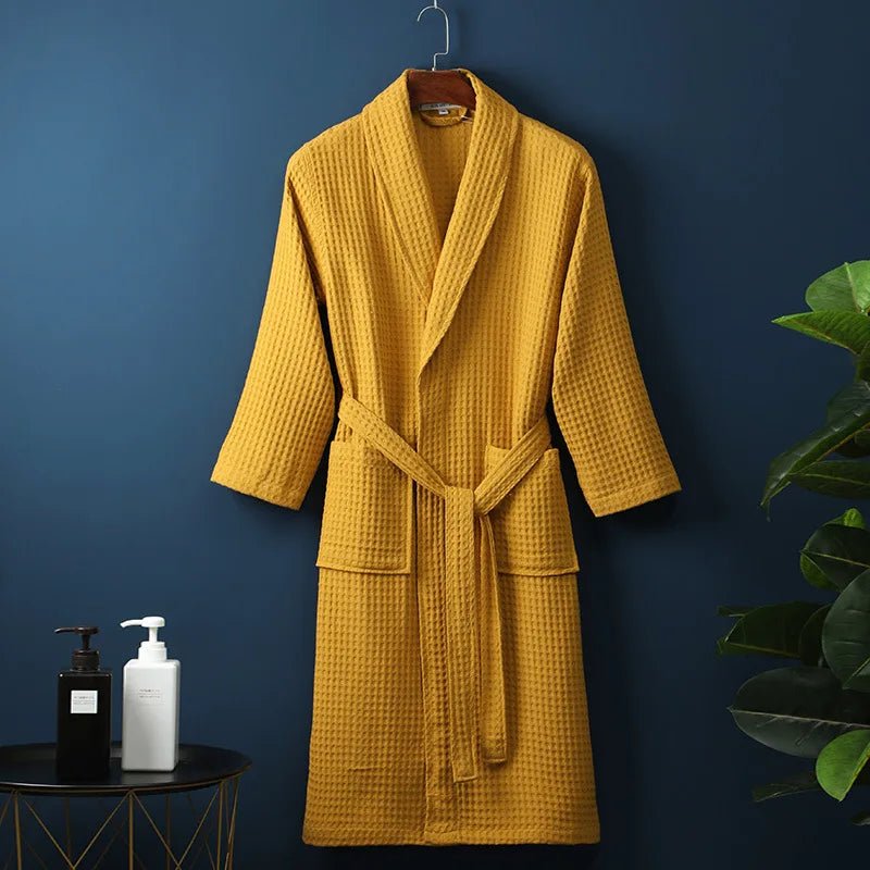 Quinn | Albornoz Kimono Ligero de Gofre - StilfulltWomen's sleepwearADEMENDEKA-GEELV-7ZD6AmarilloMujeres MQuinn | Albornoz Kimono Ligero de Gofre