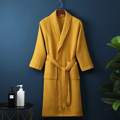 Quinn | Albornoz Kimono Ligero de Gofre - StilfulltWomen's sleepwearADEMENDEKA-GEELV-7ZD6AmarilloMujeres MQuinn | Albornoz Kimono Ligero de Gofre