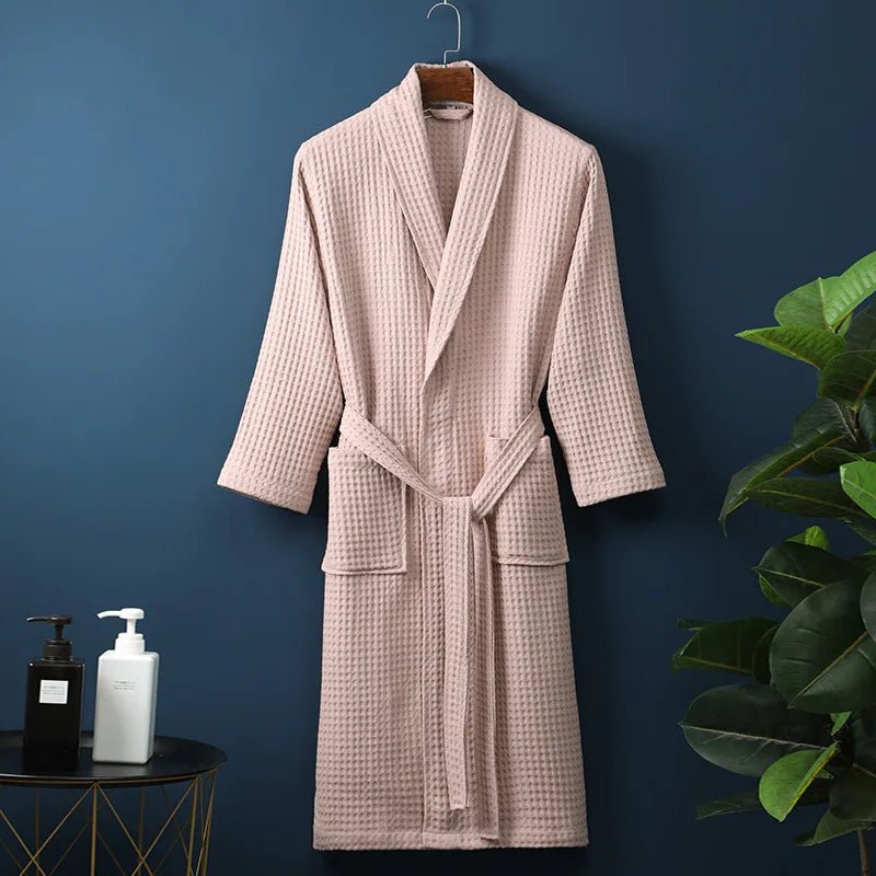 Quinn | Albornoz Kimono Ligero de Gofre - StilfulltWomen's sleepwearADEMENDEKA-ROZEV-V467RosaMujeres MQuinn | Albornoz Kimono Ligero de Gofre