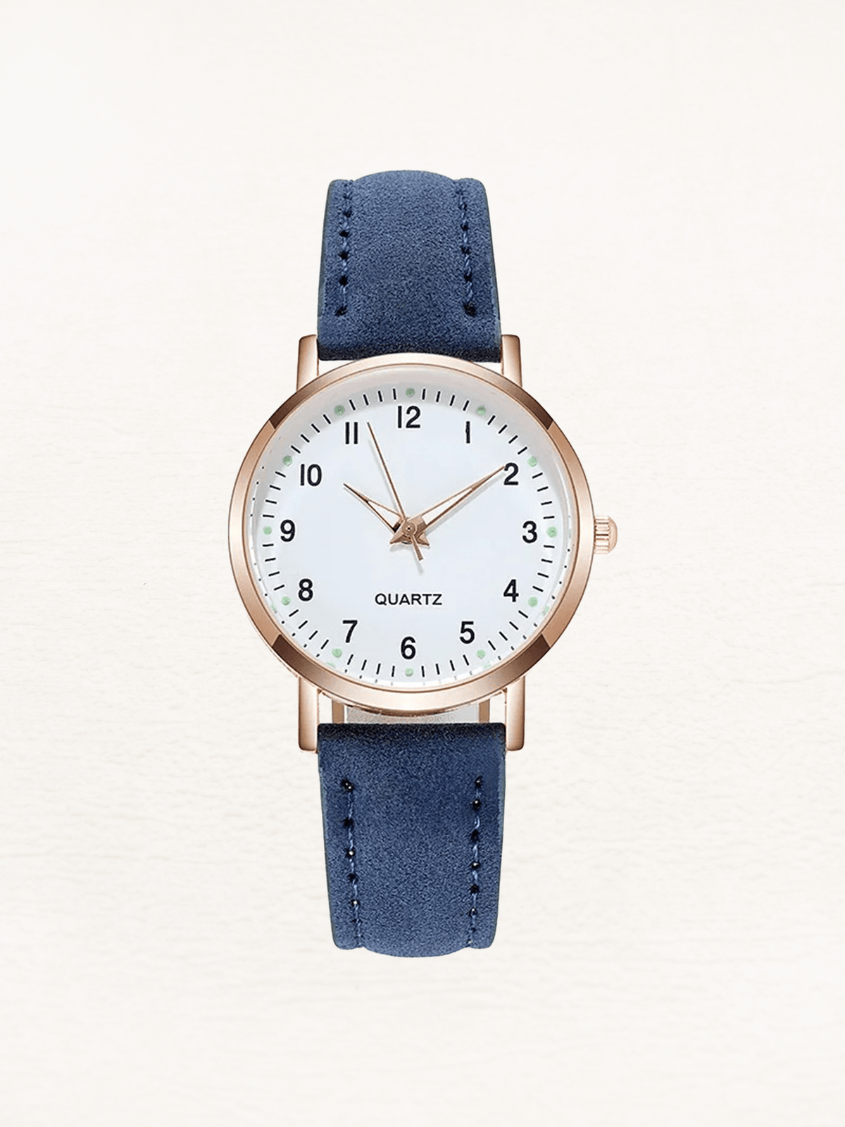 Quinn | Reloj Redondo con Correa de Piel - StilfulltWomen's watchesAzulQuinn | Reloj Redondo con Correa de Piel