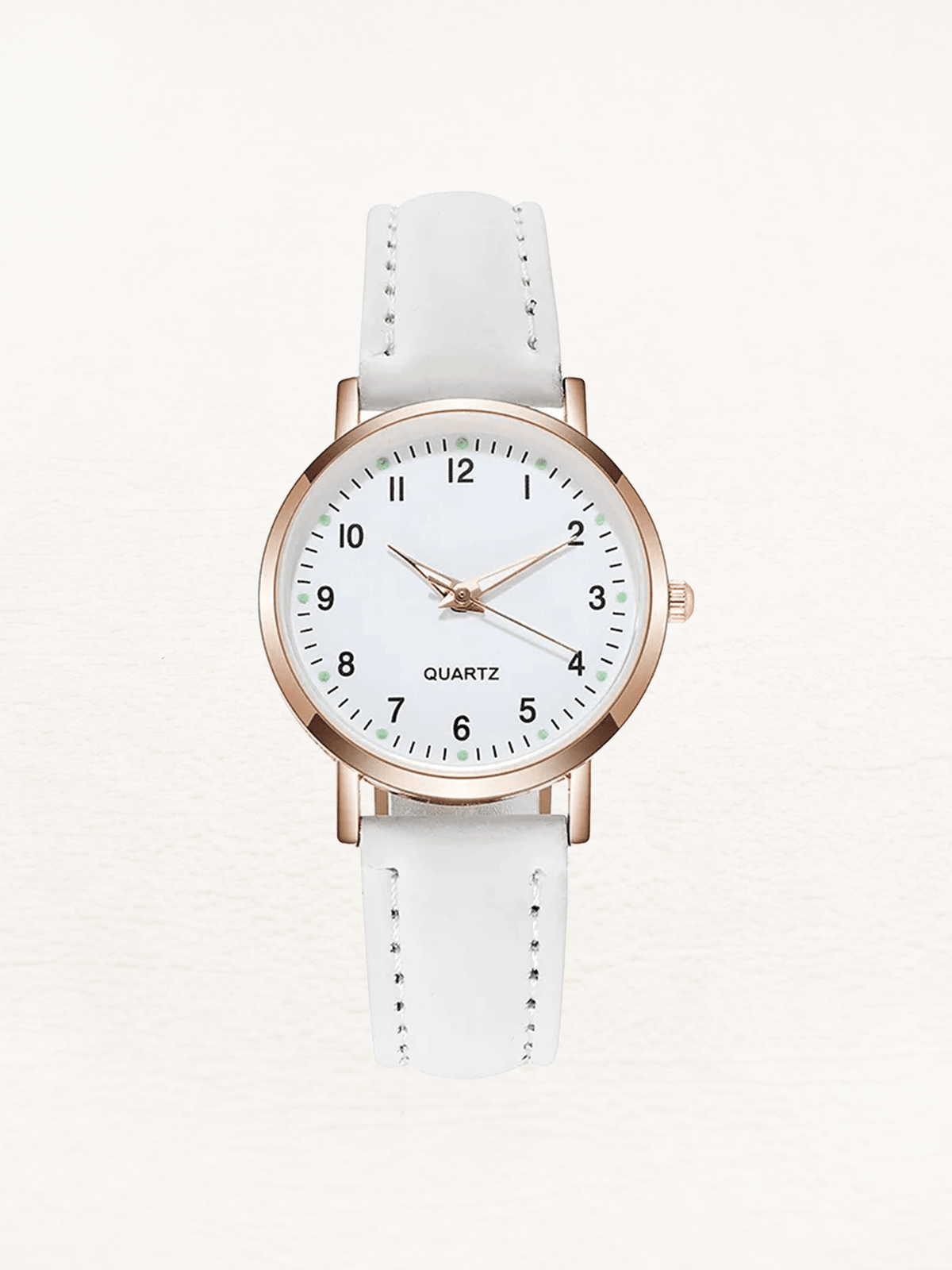 Quinn | Reloj Redondo con Correa de Piel - StilfulltWomen's watchesBlancoQuinn | Reloj Redondo con Correa de Piel