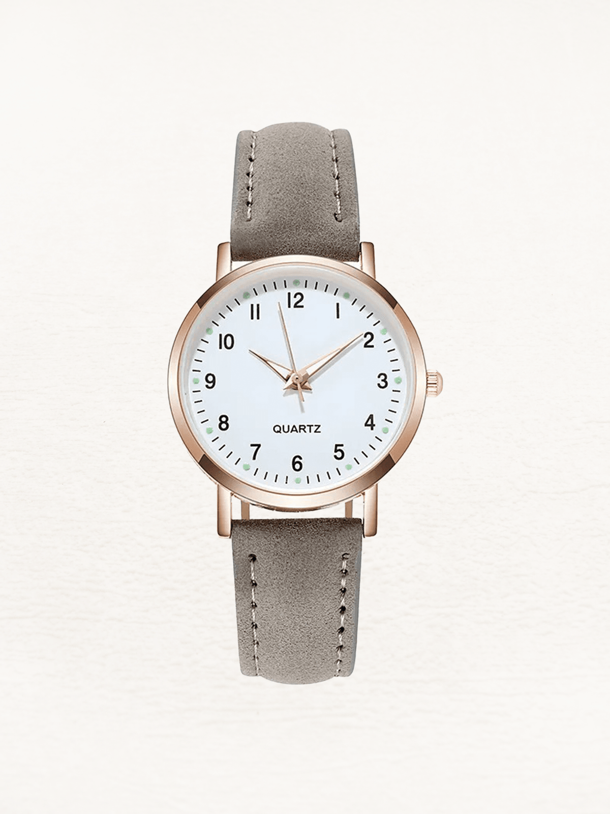 Quinn | Reloj Redondo con Correa de Piel - StilfulltWomen's watchesGrisQuinn | Reloj Redondo con Correa de Piel