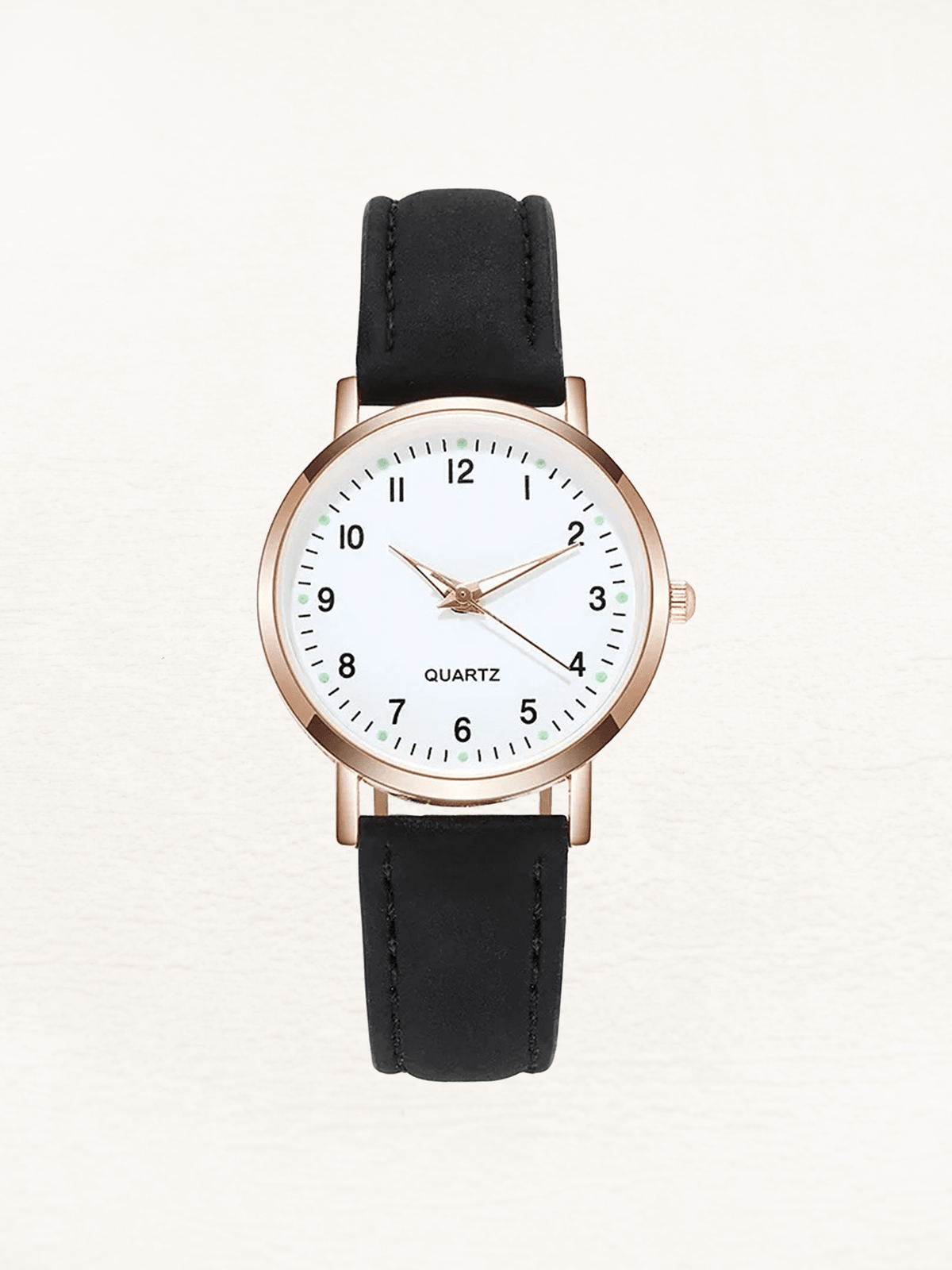Quinn | Reloj Redondo con Correa de Piel - StilfulltWomen's watchesNegro AQuinn | Reloj Redondo con Correa de Piel