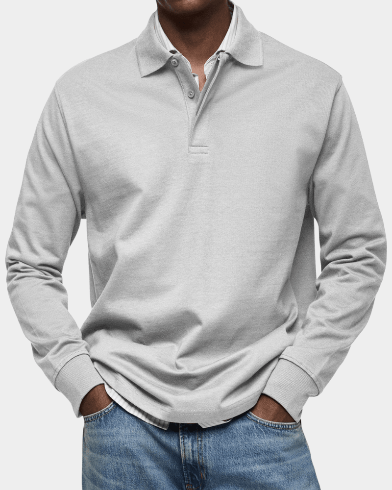 Rafferty | Polo Clásico Liso de Manga Larga - StilfulltMen's sweatersDMED1-WQ726009BlancoSRafferty | Polo Clásico Liso de Manga Larga
