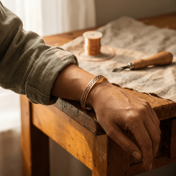 Ravenna | Brazalete de Cobre Grabado y Ajustable - StilfulltWomen's jewelryRavenna | Brazalete de Cobre Grabado y Ajustable