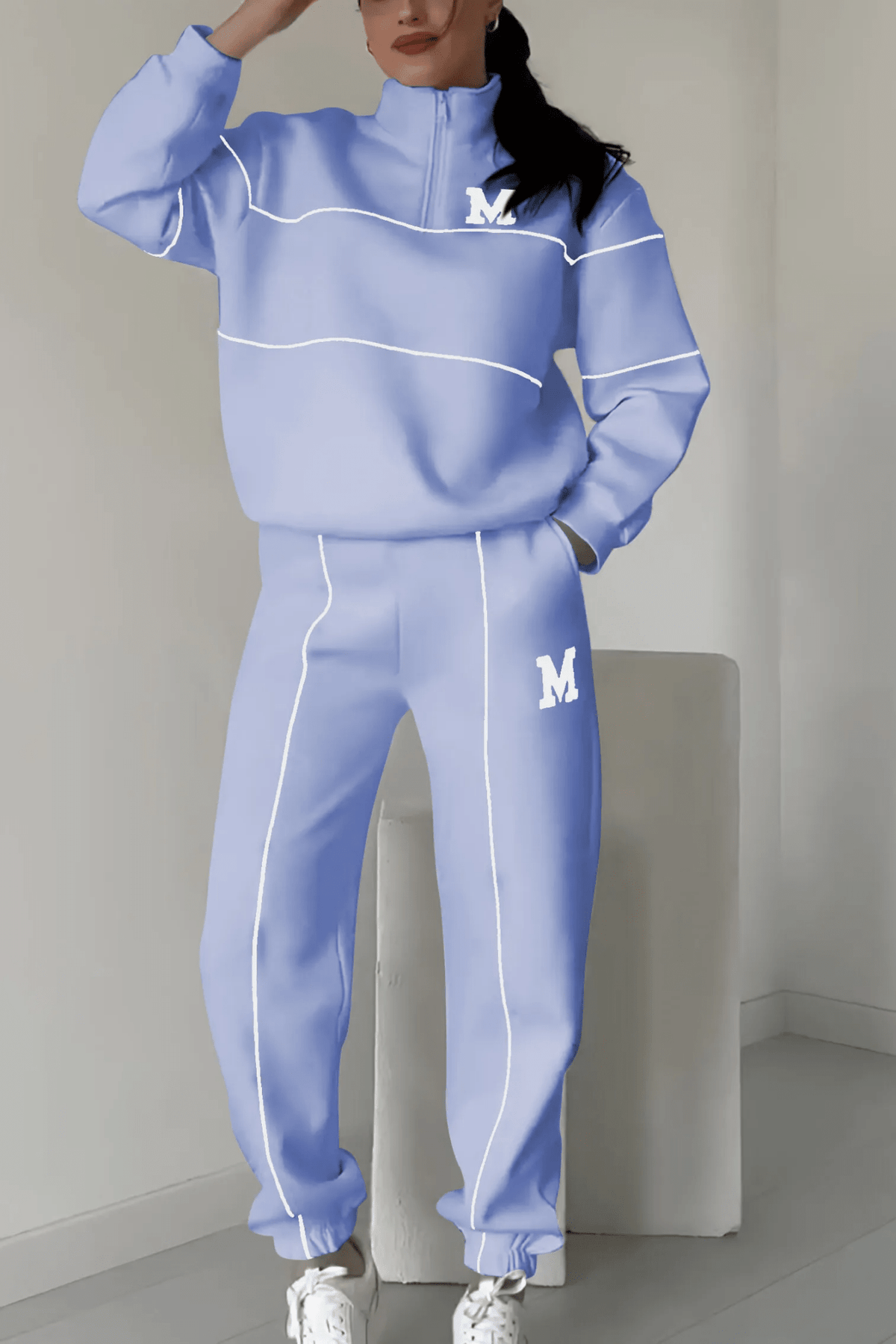 Renata | Conjunto Deportivo de Media Cremallera - StilfulltWomen's outfit setsP0235 - VarmDragt - Blue S - 1 pcBlauwSRenata | Conjunto Deportivo de Media Cremallera