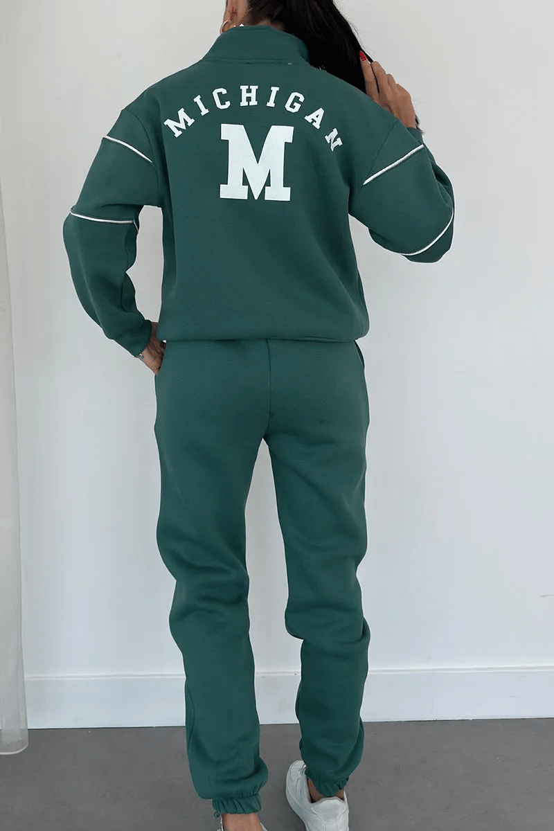 Renata | Conjunto Deportivo de Media Cremallera - StilfulltWomen's outfit setsP0235 - VarmDragt - Gray S - 1 pcLichtbruinSRenata | Conjunto Deportivo de Media Cremallera