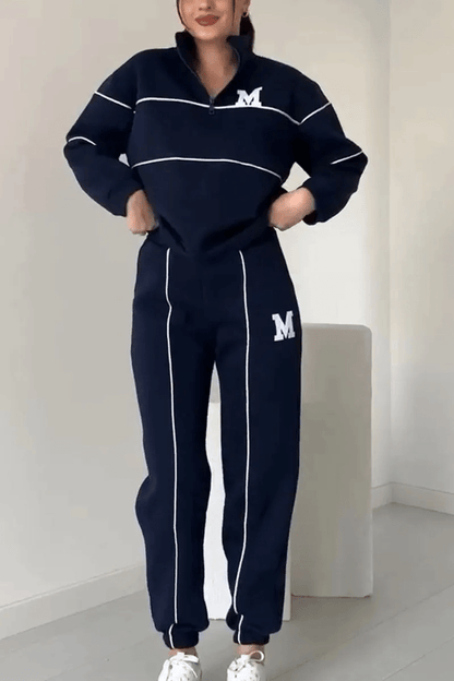 Renata | Conjunto Deportivo de Media Cremallera - StilfulltWomen's outfit setsP0235 - VarmDragt - Gray S - 1 pcLichtbruinSRenata | Conjunto Deportivo de Media Cremallera
