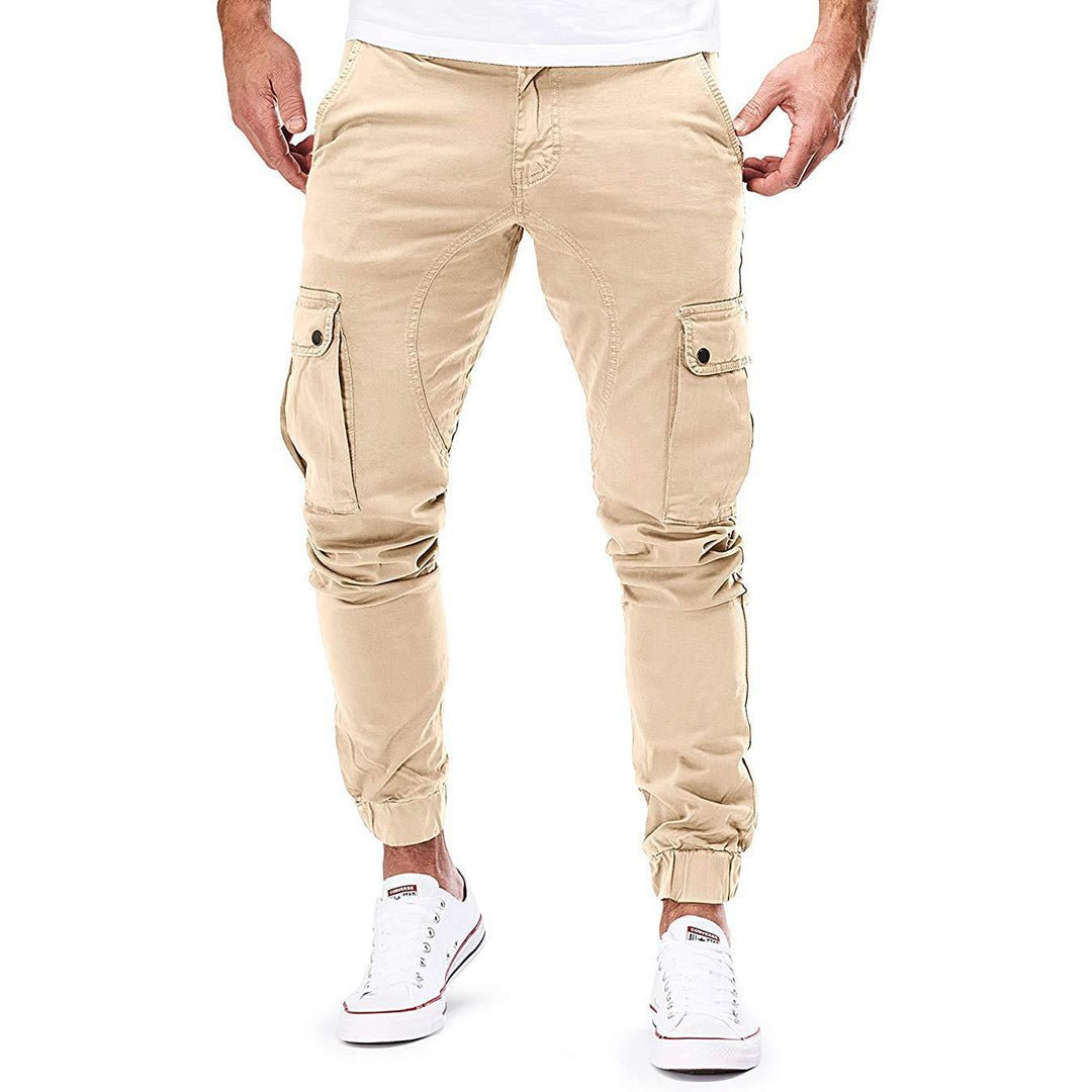 Rhett | Pantalón Cargo Jogger con Puño Elástico - StilfulltMen's pantsRF1CA6U5BeigeSRhett | Pantalón Cargo Jogger con Puño Elástico