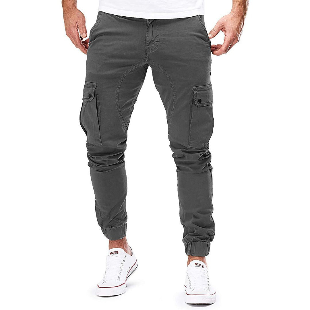 Rhett | Pantalón Cargo Jogger con Puño Elástico - StilfulltMen's pantsNQPYU5GQGris oscuroSRhett | Pantalón Cargo Jogger con Puño Elástico