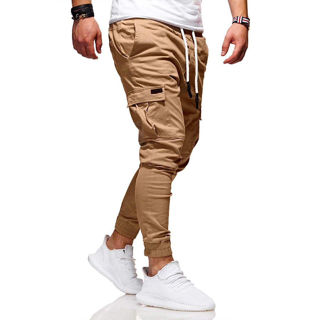 Rhett | Pantalón Cargo Jogger con Puño Elástico - StilfulltMen's pantsEQ4EDWI8NegroSRhett | Pantalón Cargo Jogger con Puño Elástico