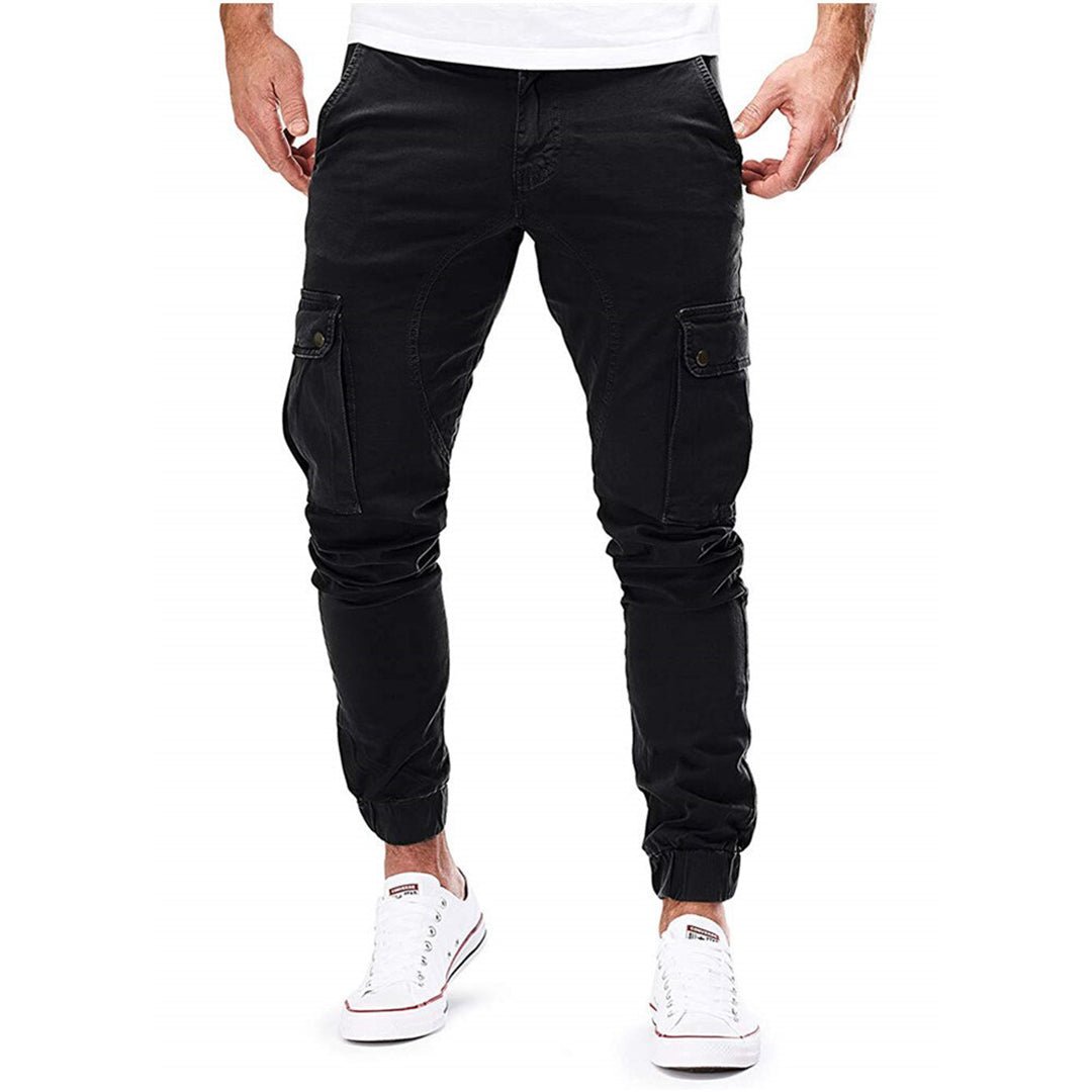 Rhett | Pantalón Cargo Jogger con Puño Elástico - StilfulltMen's pantsEQ4EDWI8NegroSRhett | Pantalón Cargo Jogger con Puño Elástico