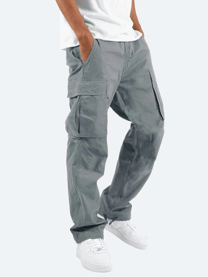Rhys | Pantalón Cargo Holgado con Bajos Ajustables - StilfulltMen's pantsGrisSRhys | Pantalón Cargo Holgado con Bajos Ajustables