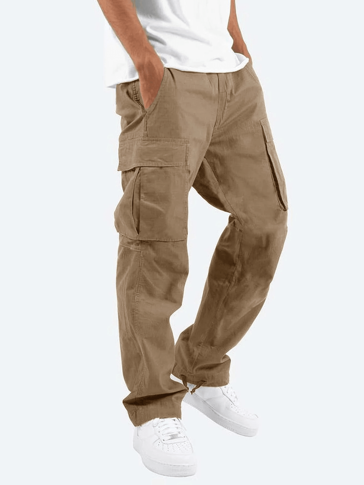 Rhys | Pantalón Cargo Holgado con Bajos Ajustables - StilfulltMen's pantsMarrónSRhys | Pantalón Cargo Holgado con Bajos Ajustables