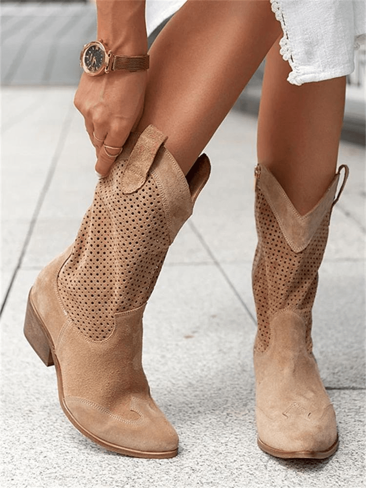 Rocío | Botas Camperas Caladas con Tacón Ancho - StilfulltWomen's shoesA458QXG7Marrón35Rocío | Botas Camperas Caladas con Tacón Ancho