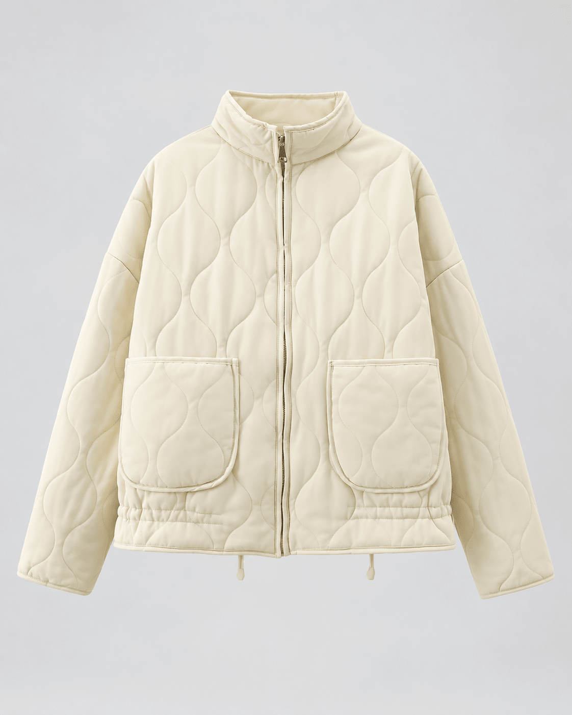 Ronja | Oversized Let Quiltet Jakke med Store Lommer - StilfulltWomen's jacketsSKU_1790229539148_953RåhvidXSRonja | Oversized Let Quiltet Jakke med Store Lommer