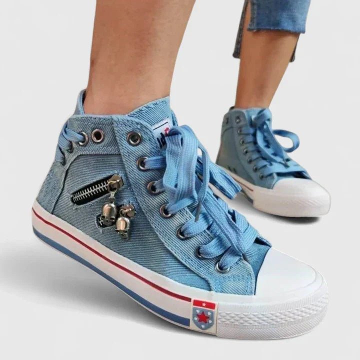 Rowan | Zapatillas Altas Vaqueras con Plataforma - StilfulltWomen's shoesAzul marino36Rowan | Zapatillas Altas Vaqueras con Plataforma