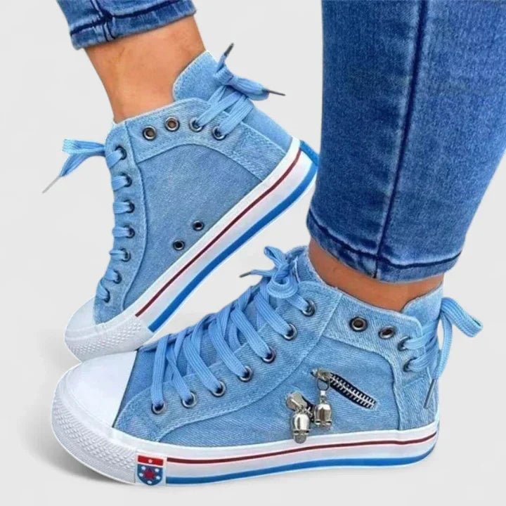 Rowan | Zapatillas Altas Vaqueras con Plataforma - StilfulltWomen's shoesAzul vaquero36Rowan | Zapatillas Altas Vaqueras con Plataforma