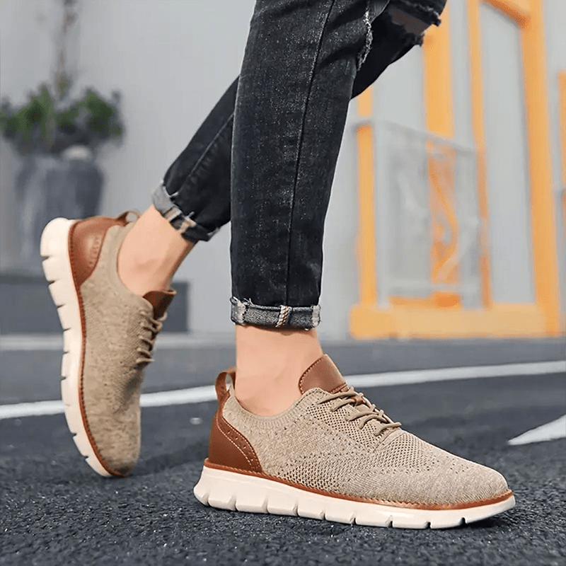 Rowan | Zapatillas de Malla con Detalles de Piel - StilfulltMen's shoesDSHD6-WX346011GrisEU 41Rowan | Zapatillas de Malla con Detalles de Piel