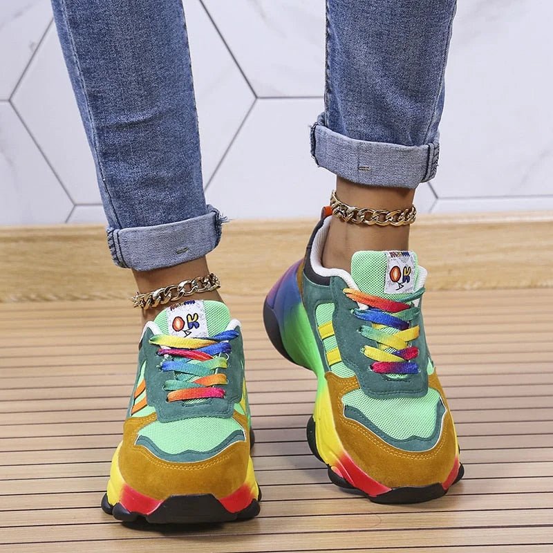 Sadie | Zapatillas Multicolor con Suela Gruesa Degradada - StilfulltWomen's shoesRASGU31EVerde35Sadie | Zapatillas Multicolor con Suela Gruesa Degradada