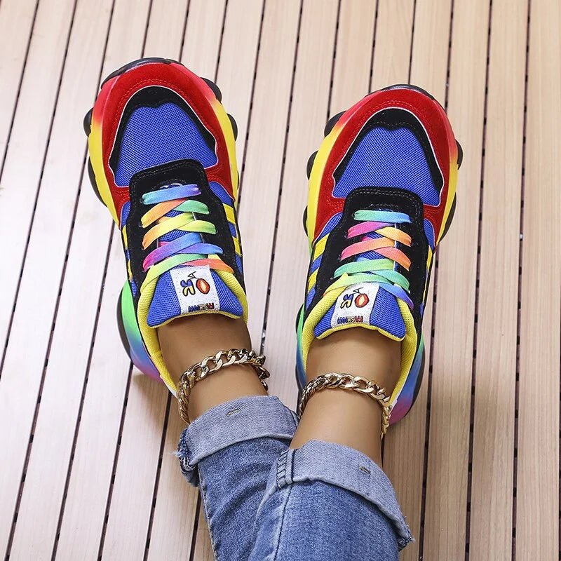 Sadie | Zapatillas Multicolor con Suela Gruesa Degradada - StilfulltWomen's shoesRASGU31EVerde35Sadie | Zapatillas Multicolor con Suela Gruesa Degradada