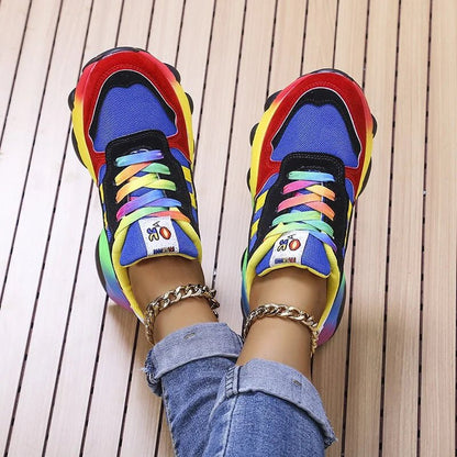 Sadie | Zapatillas Multicolor con Suela Gruesa Degradada - StilfulltWomen's shoesRASGU31EVerde35Sadie | Zapatillas Multicolor con Suela Gruesa Degradada