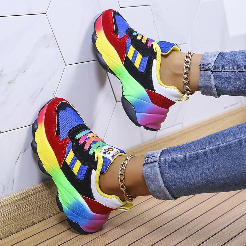 Sadie | Zapatillas Multicolor con Suela Gruesa Degradada - StilfulltWomen's shoesRASGU31EVerde35Sadie | Zapatillas Multicolor con Suela Gruesa Degradada