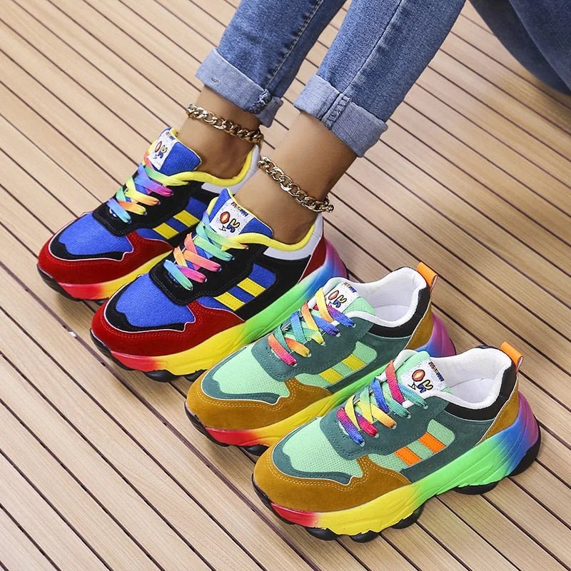 Sadie | Zapatillas Multicolor con Suela Gruesa Degradada - StilfulltWomen's shoesRASGU31EVerde35Sadie | Zapatillas Multicolor con Suela Gruesa Degradada