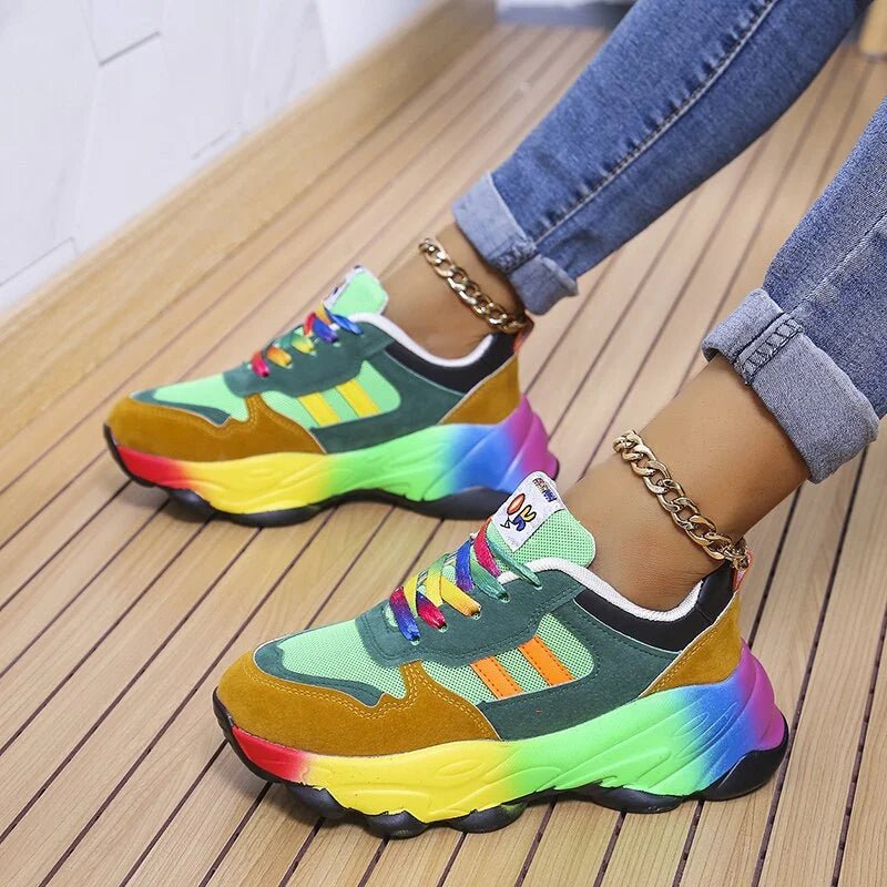 Sadie | Zapatillas Multicolor con Suela Gruesa Degradada - StilfulltWomen's shoesRASGU31EVerde35Sadie | Zapatillas Multicolor con Suela Gruesa Degradada