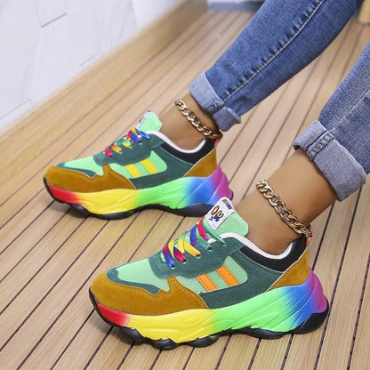 Sadie | Zapatillas Multicolor con Suela Gruesa Degradada - StilfulltWomen's shoesRASGU31EVerde35Sadie | Zapatillas Multicolor con Suela Gruesa Degradada